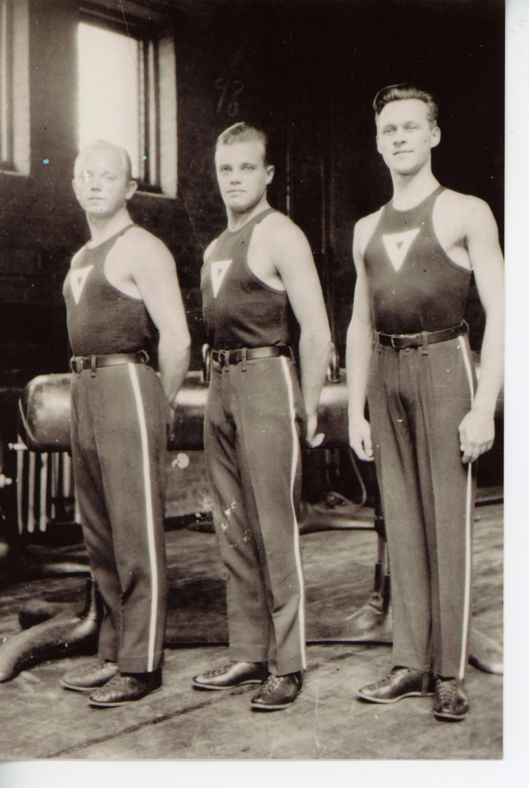 Springfieldis õppinud Eesti tudengid. Vasakult Artur Grünberg (Ardo Tarem), Herbert Niiler ja Richard Mast.