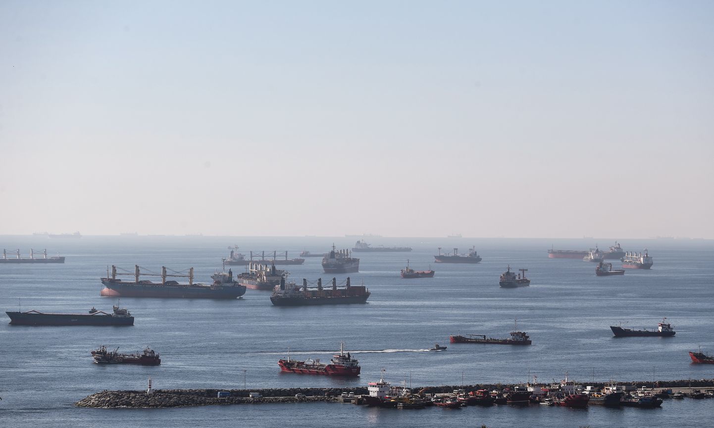 Kaubalaevad Ukraina teraviljaga ootavad kontrollimist Türgi vetes.