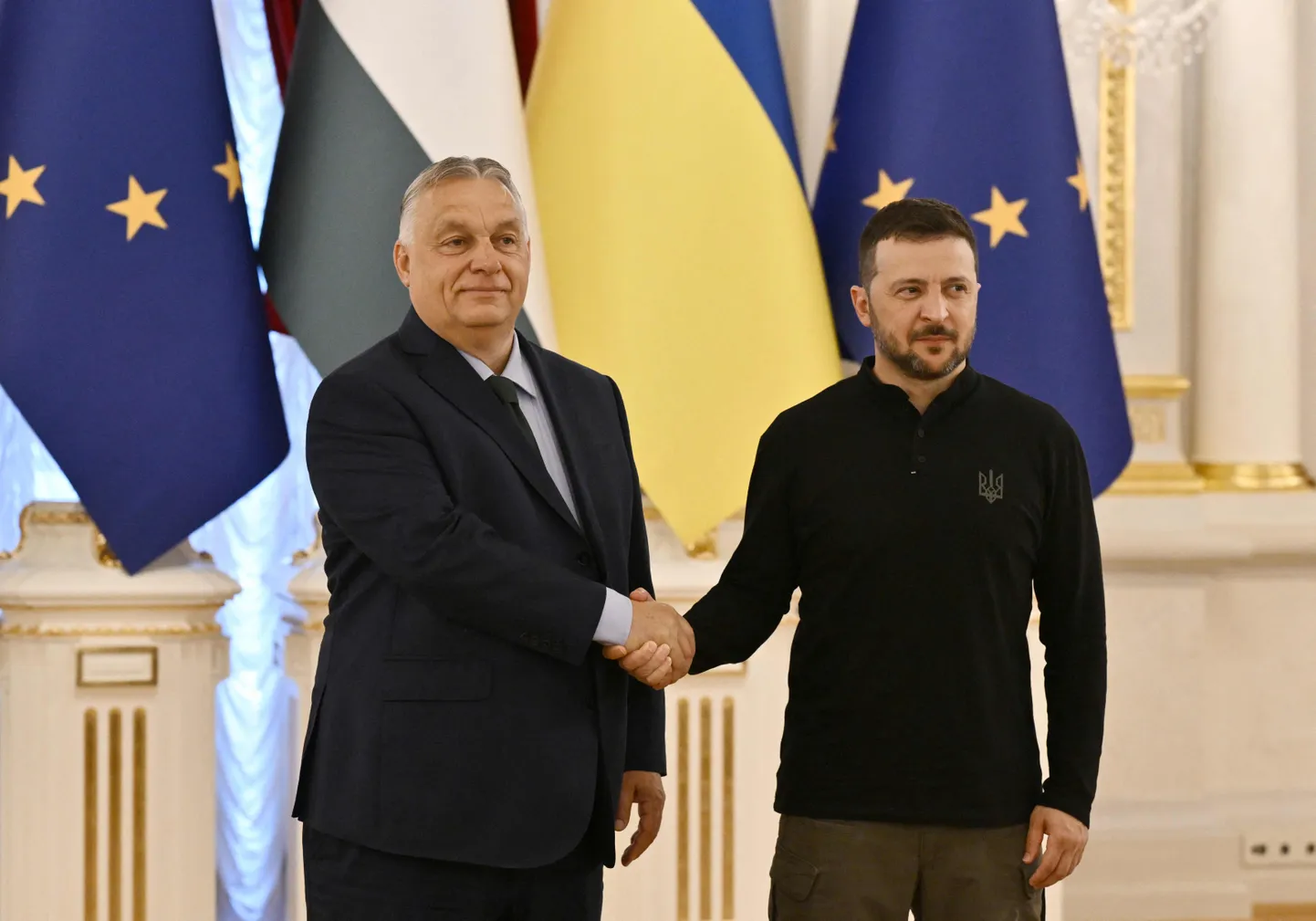 Виктор Орбан и Владимир Зеленский.