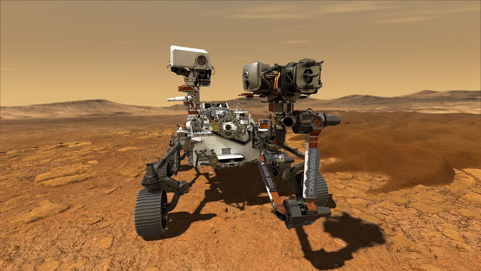 NASA arvutijoonistus uuest Marsi kulgurist, mis sai nimeks Perseverance