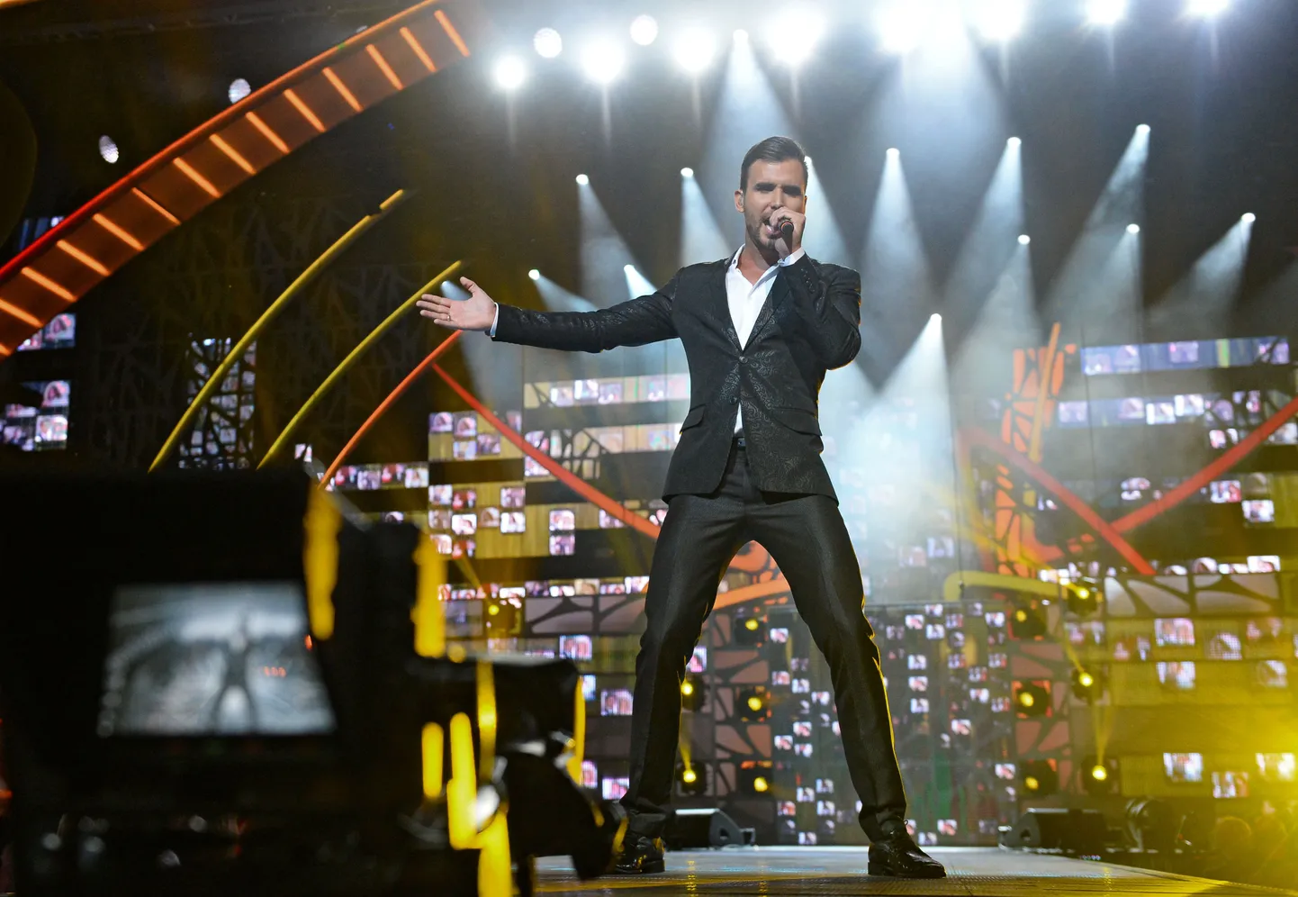 2928326 09/04/2016 Kristjan Kasearu (Estonia) performs at the New Wave 2016 international contest of young pop singers in Sochi. Nina Zotina/Sputnik