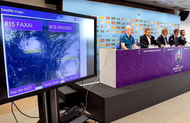 Ragbi maailmakarikavõistluste korraldajad teatasid, et osa kohtumisi lükatakse orkaan Hagibise tõttu edasi