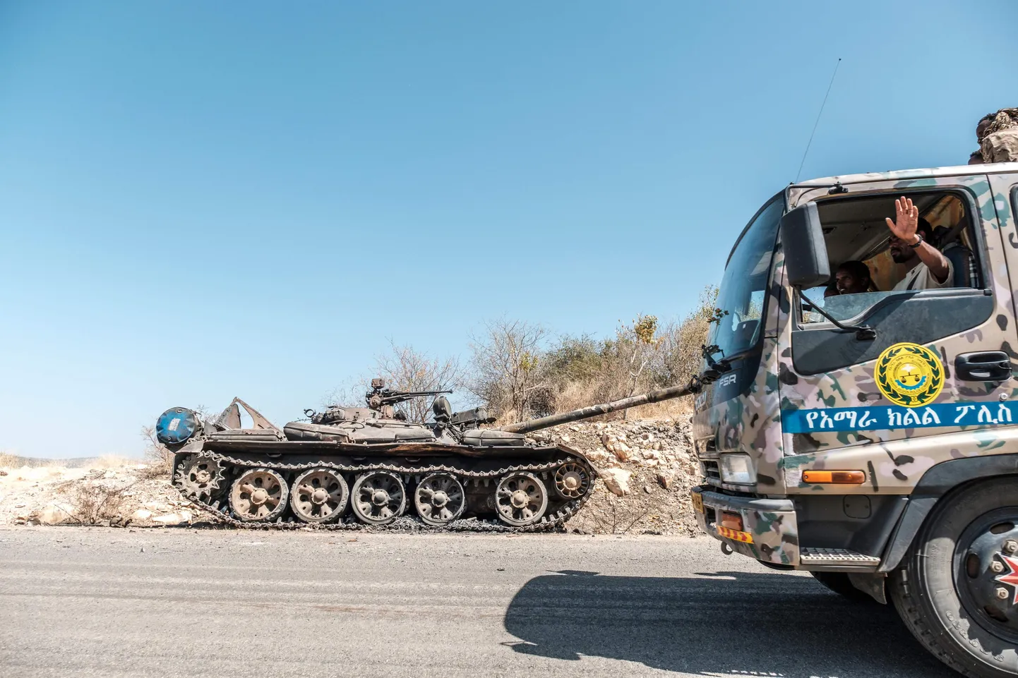 Etioopia tank Tigraysse suunduval teel Humera lähedal.