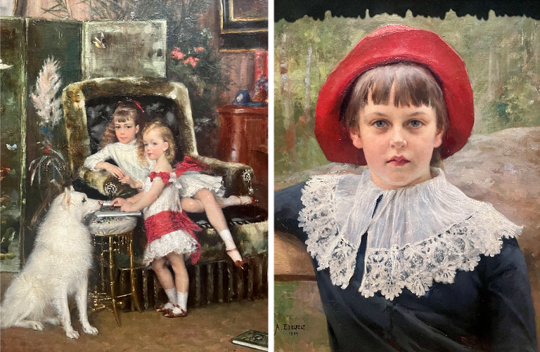 Альберт Эдельфельт. Михаил и Ксения, дети Александра III (1882) и Берта, сестра художника (1884).