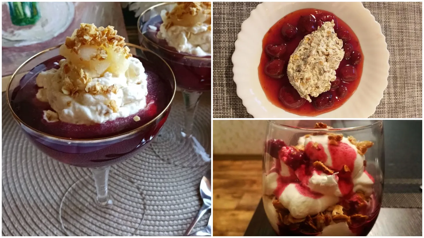 Deserti ar grauzdētām auzu pārslām.