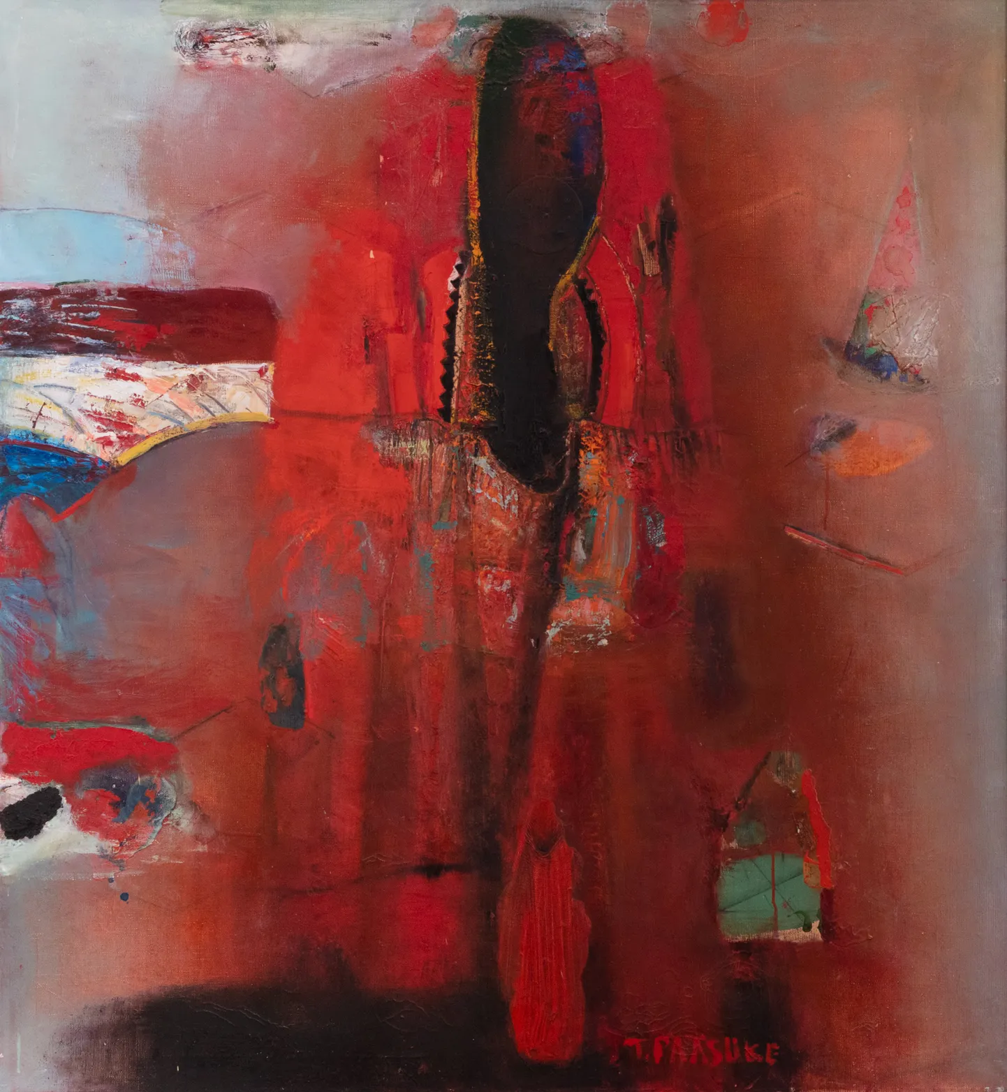 Тийт Пяэсуке «Народный костюм III» (Rahvariie III, 1989) Холст, масло. 130,0×120,0 см.