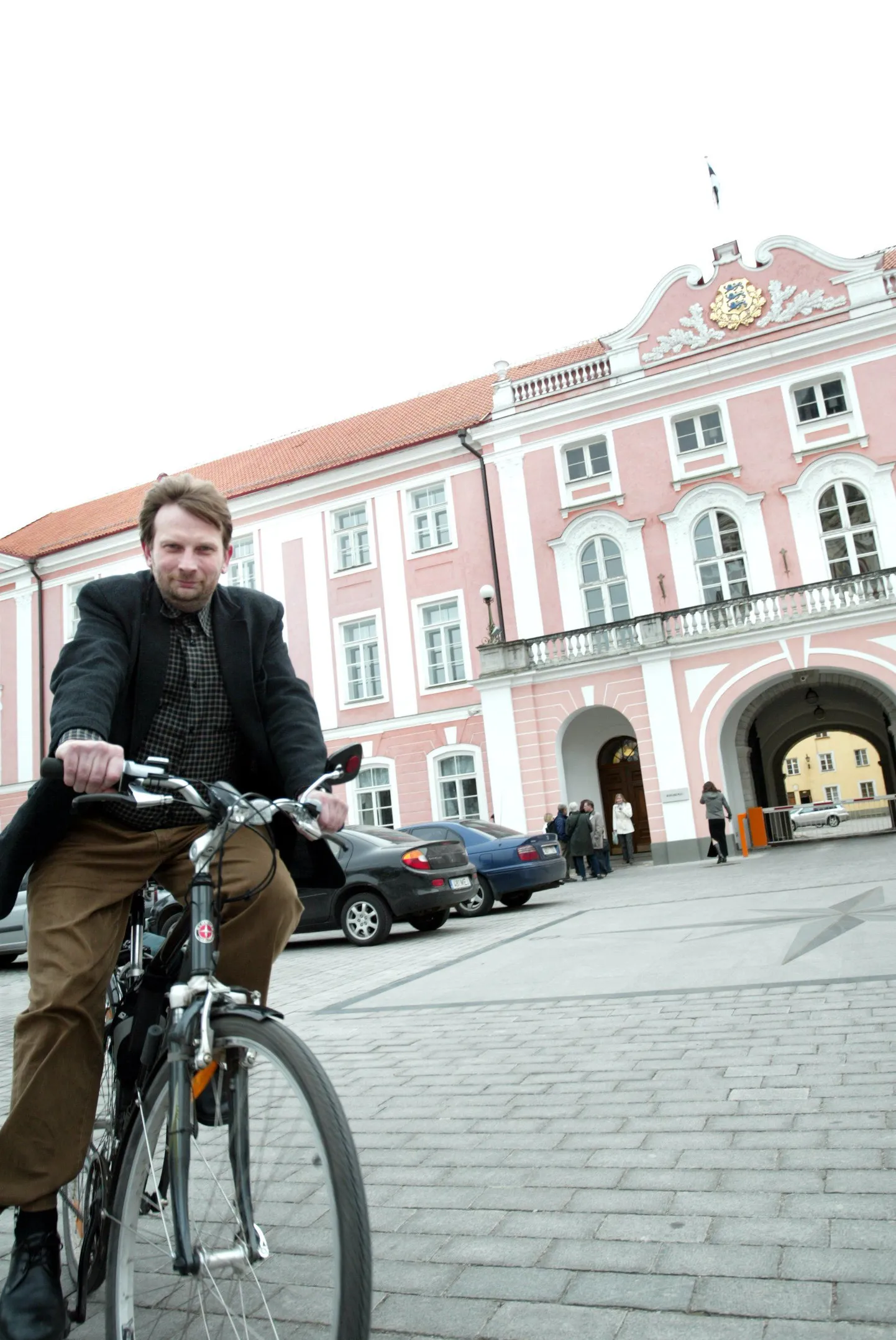 Одного из лидеров Партии зеленых Марека Страндберга можно часто видеть в Таллинне на велосипеде.