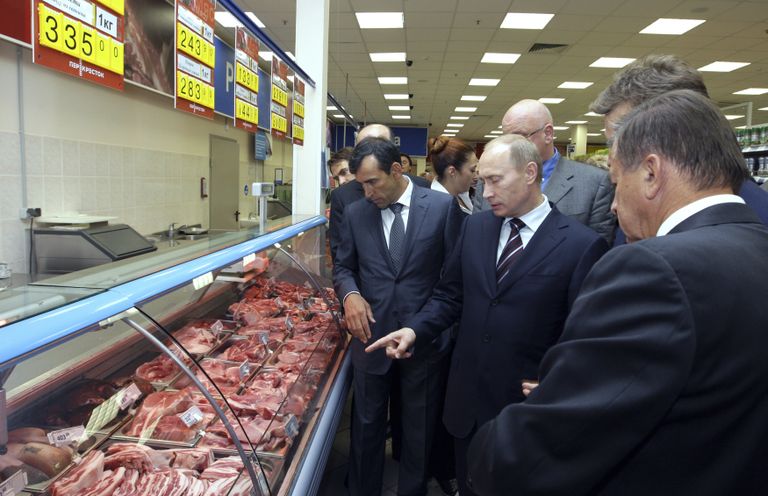 Vladimir Putin toidupoes Moskvas.