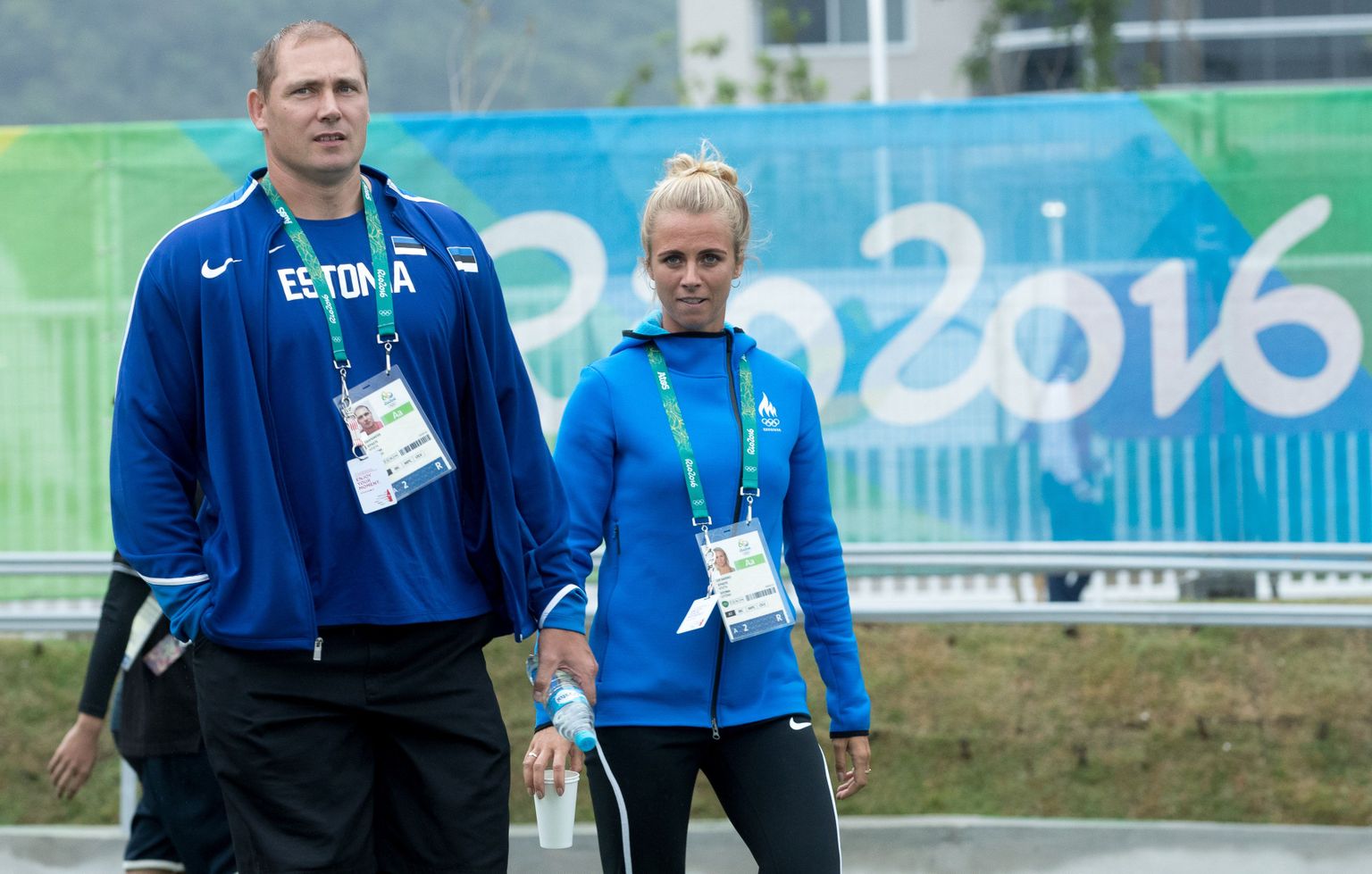 Gerd Kanter ja Grit Šadeiko Rio olümpiakülas.
