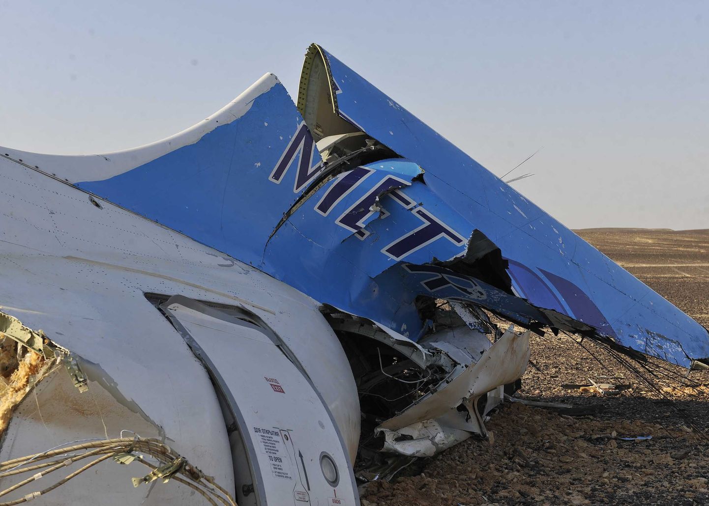 Обломки пассажирского самолета А321.