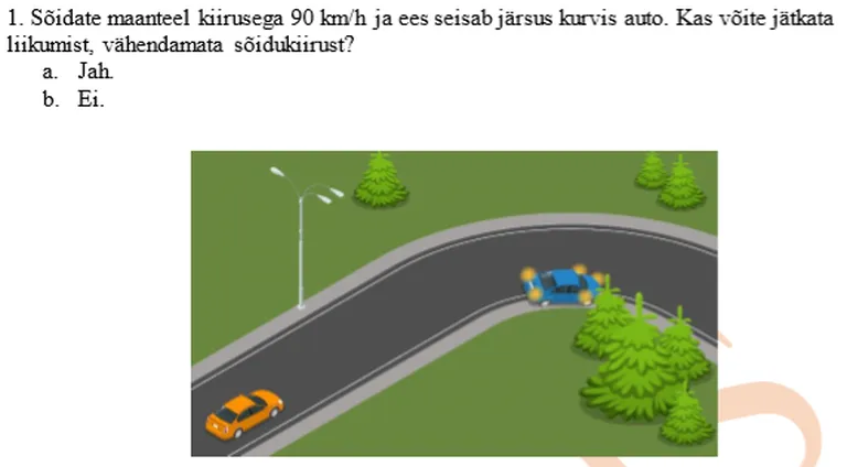 Näidis uutest küsimustest