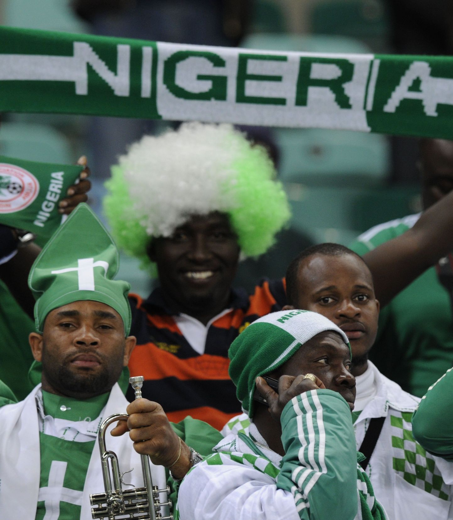Nigeeria jalgpallifännid.