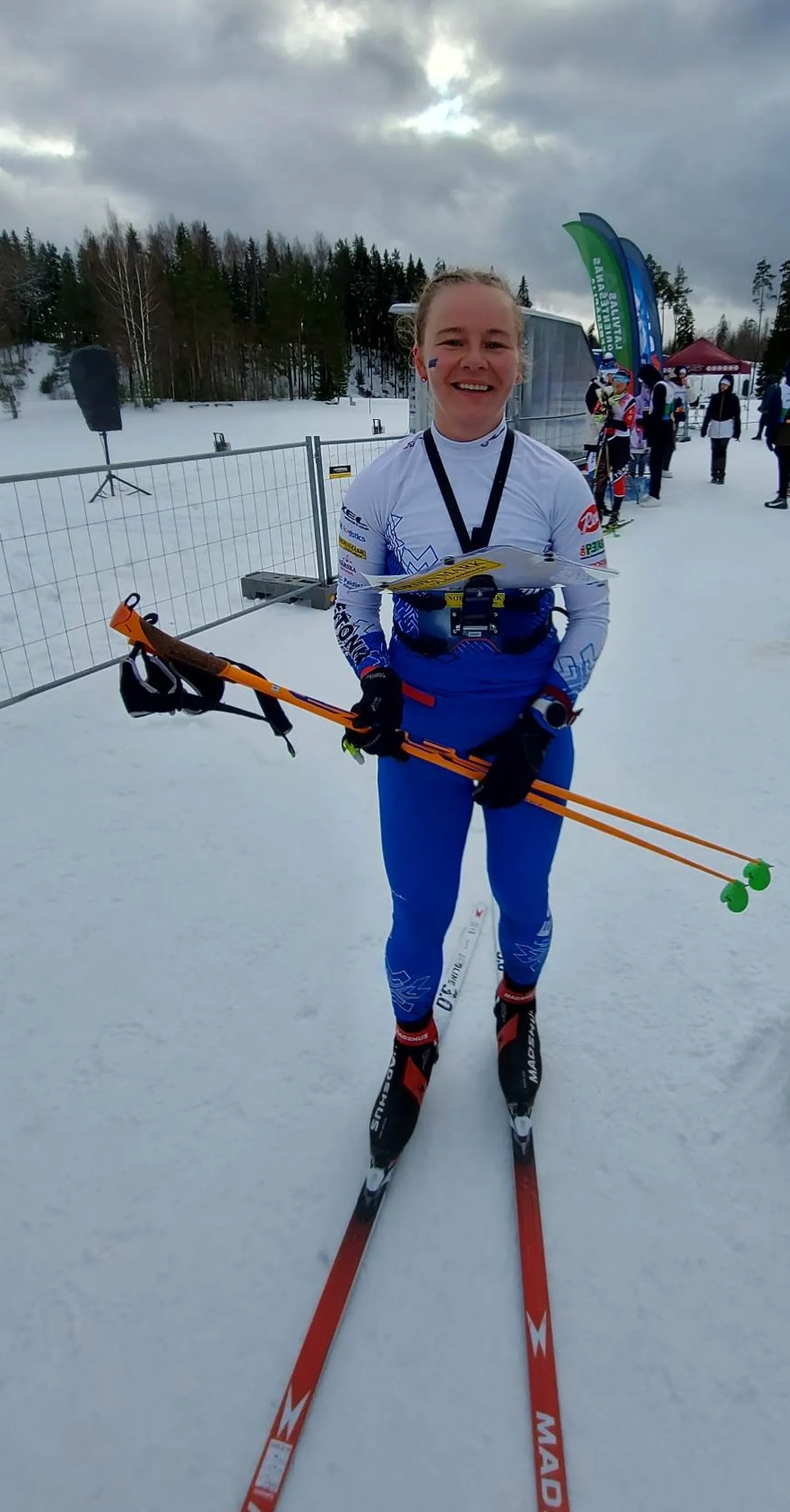 Euroopa meister Daisy Kudre-Schnyder pärast finišit.