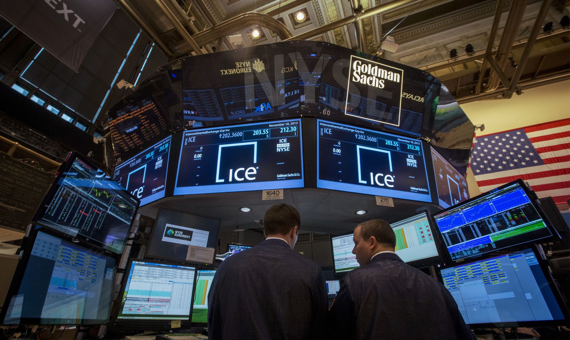 Mõjuka investeerimispanga Goldman Sachs kabinet New Yorgi börsil.