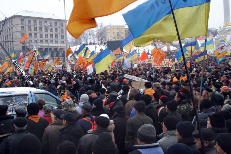 Оранжевая революция. Киев. Декабрь 2004 года.