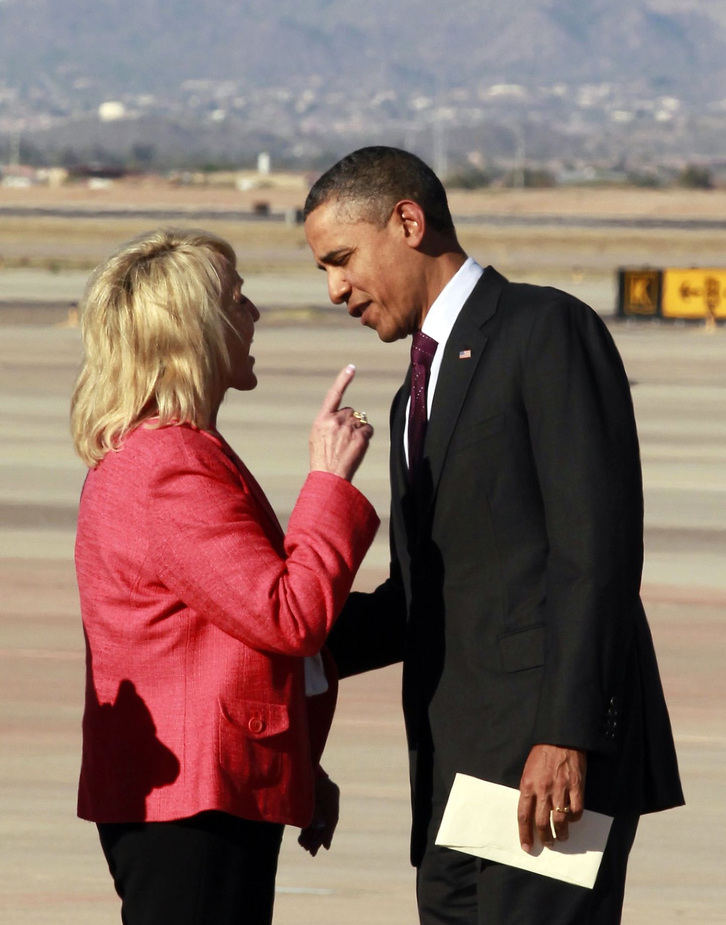 Arizona kuberner Jan Brewer ja USA president Barack Obama