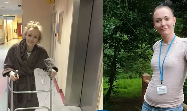 Caroline Best enne (vasakul) ja nüüd