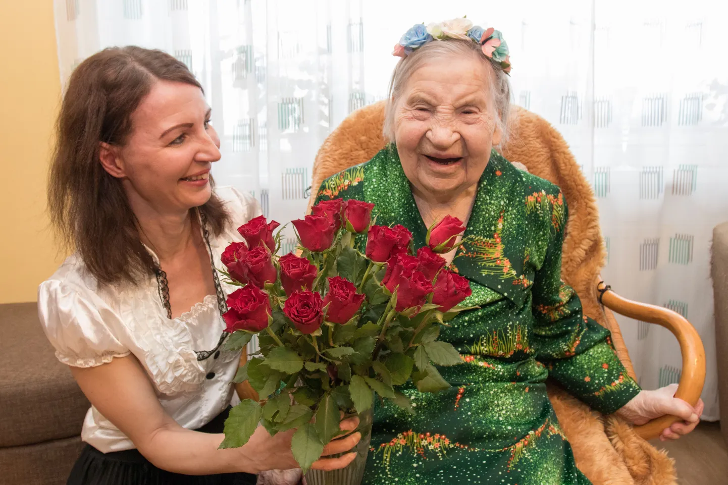 100-aastane Ermina Nõmm pidas 100-aasta juubelit.