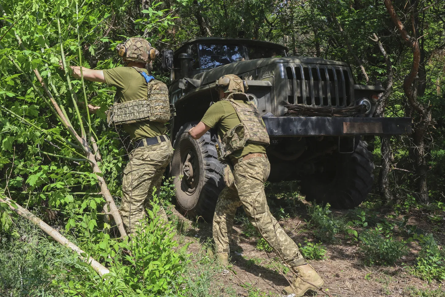 Ukraina sõjaväelased Donetski oblastis.