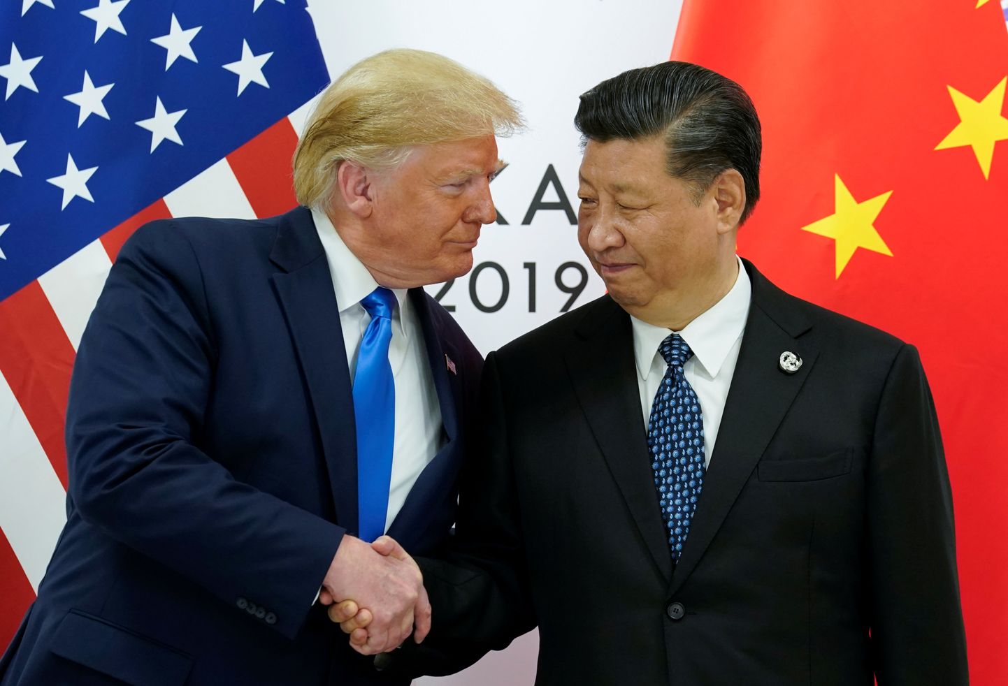 Donald Trump ja Xi Jinping Osakas toimuval G20 kohtumisel.