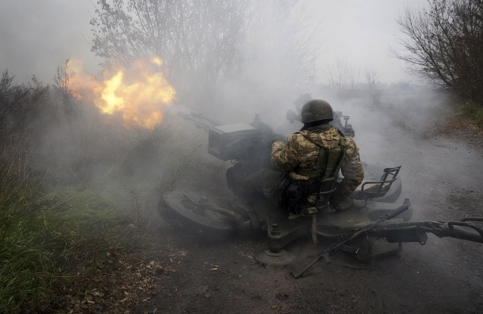 Ukraiņu karavīri Harkivas apgabalā.
