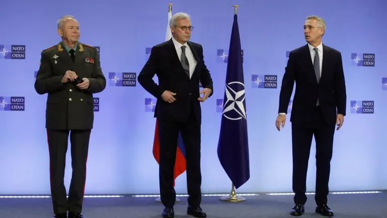 Фомин, Грушко и Столтенберг перед началом переговоров