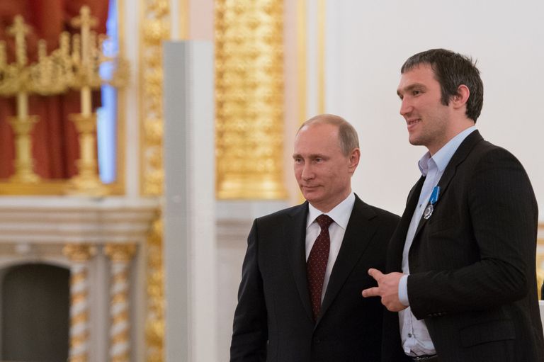 Putin ja Ovetškin pärast 2014. aasta jäähoki MM-i.