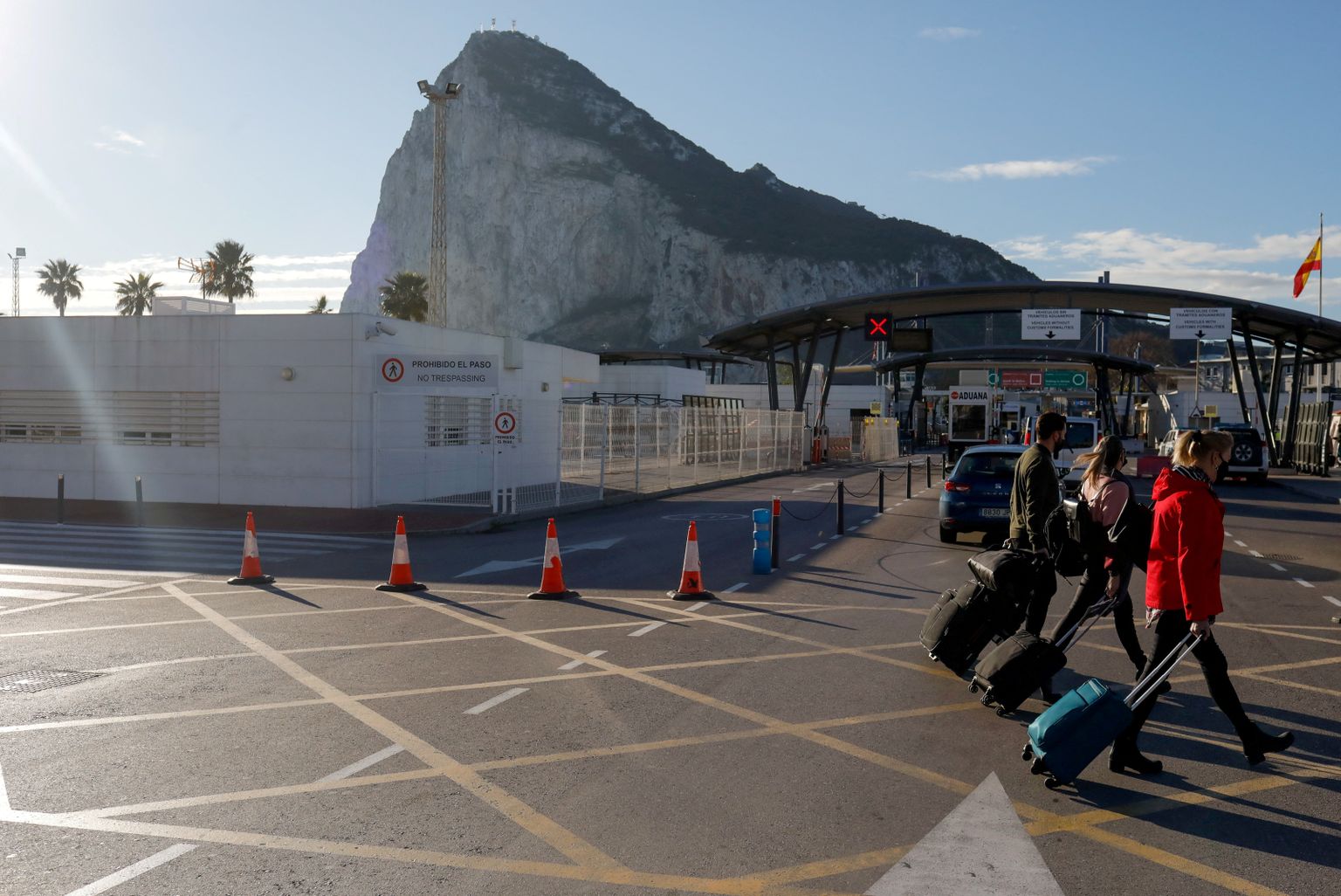 Gibraltari kalju. Pilt on illustreeriv.