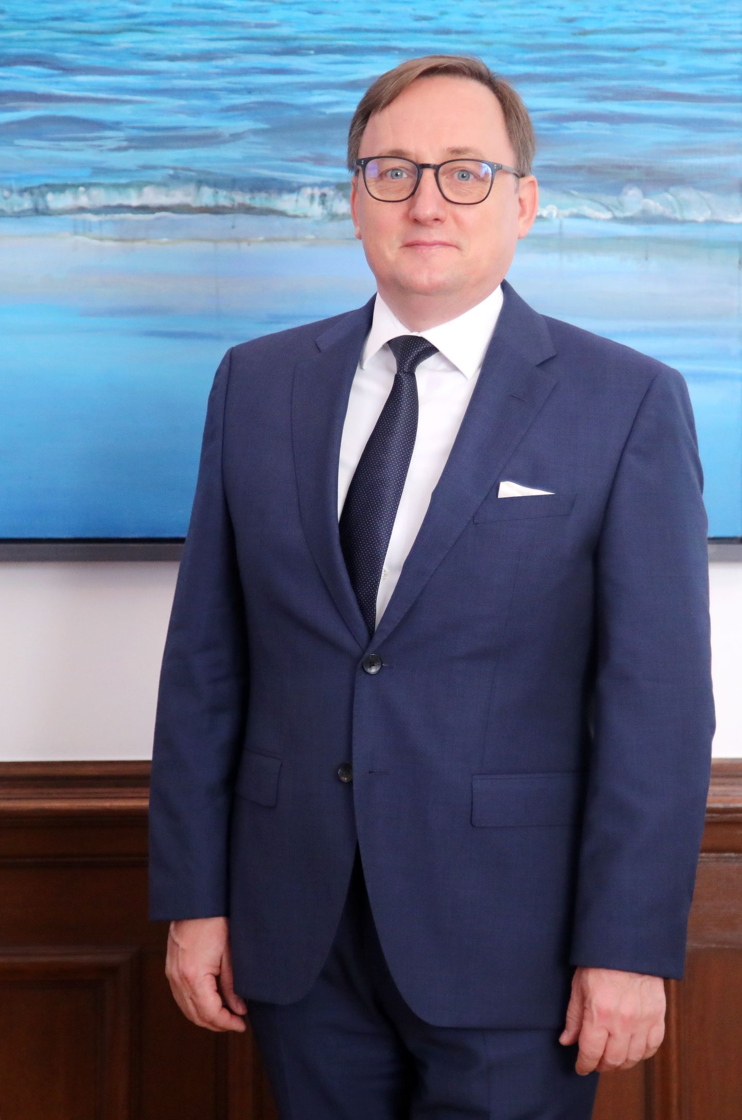 Latvijas Bankas prezidents Mārtiņš Kazāks tikšanās laikā ar Valsts prezidentu Rīgas pilī.