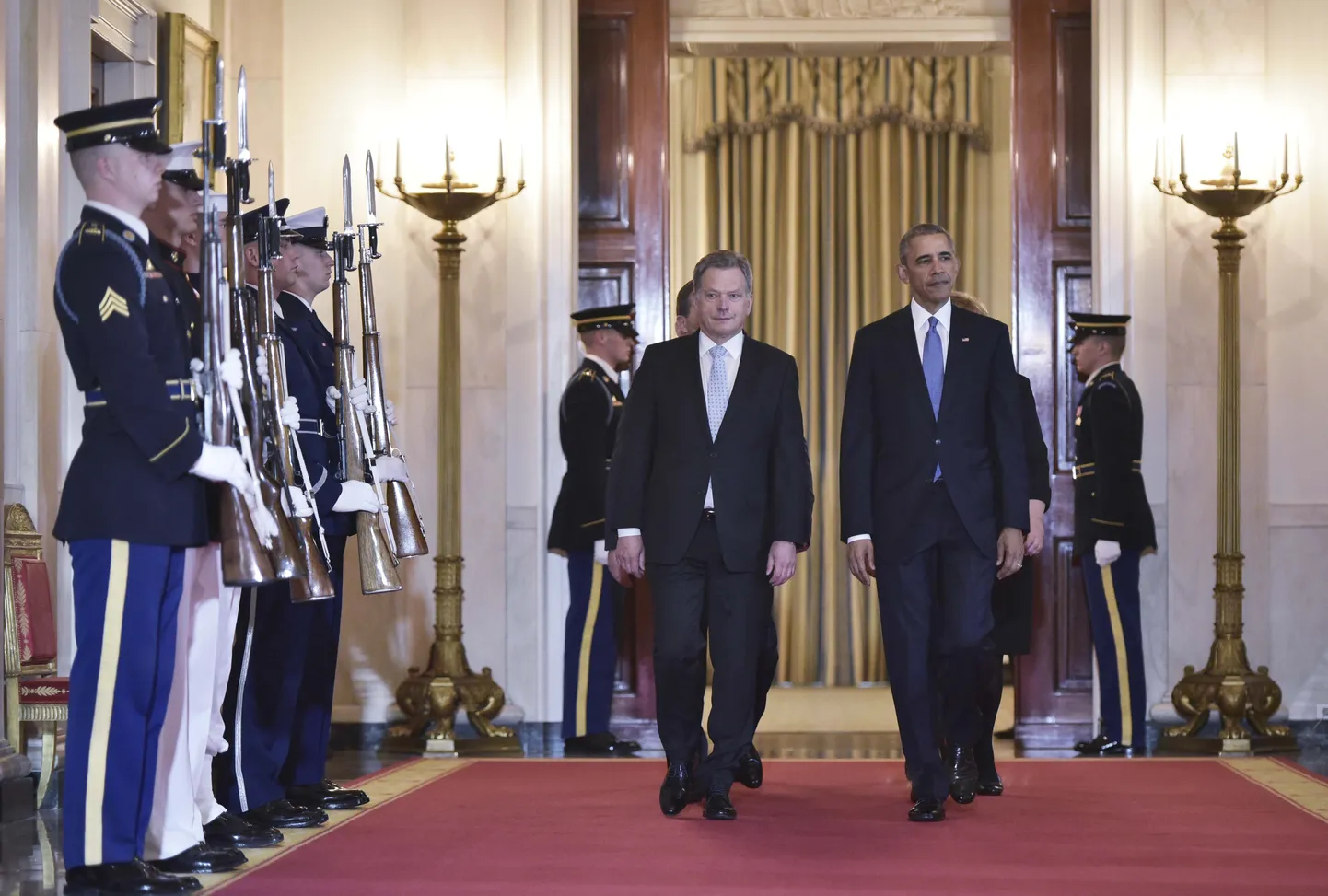 Soome president Sauli Niinistö kohtus koos teiste Põhjamaade juhtidega Valges Majas USA presidendi Barack Obamaga.
