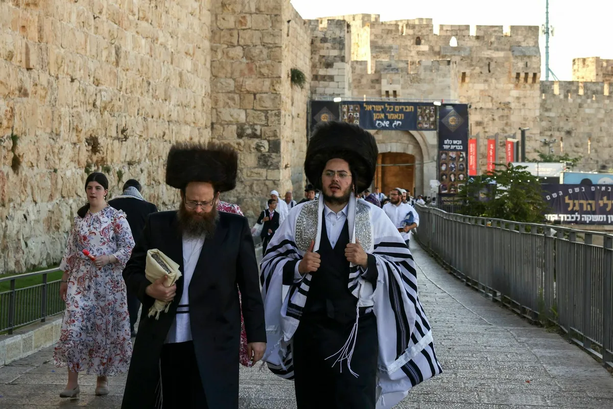 Ultra-Orthodox Jews in Jerusalem's Old City.