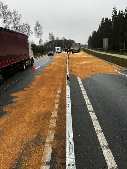 Veoautost lekkis mitusada liitrit diislit, päästjatel tuli leket likvideerida mitmekümne meetri ulatuses.