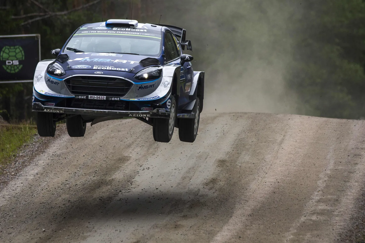 Ott Tänak M-Sport Fordiga 2017. aasta Soome rallil.
