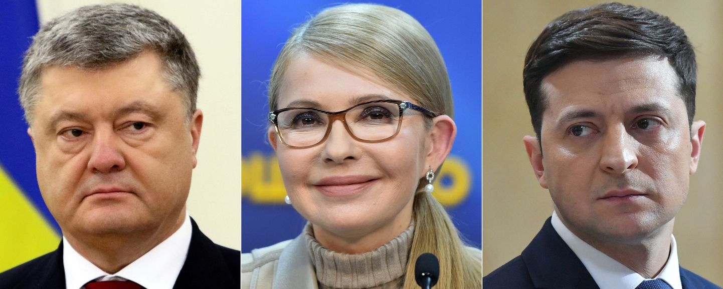 Петр Порошенко, Юлия Тимошенко и Владимир Зеленский.