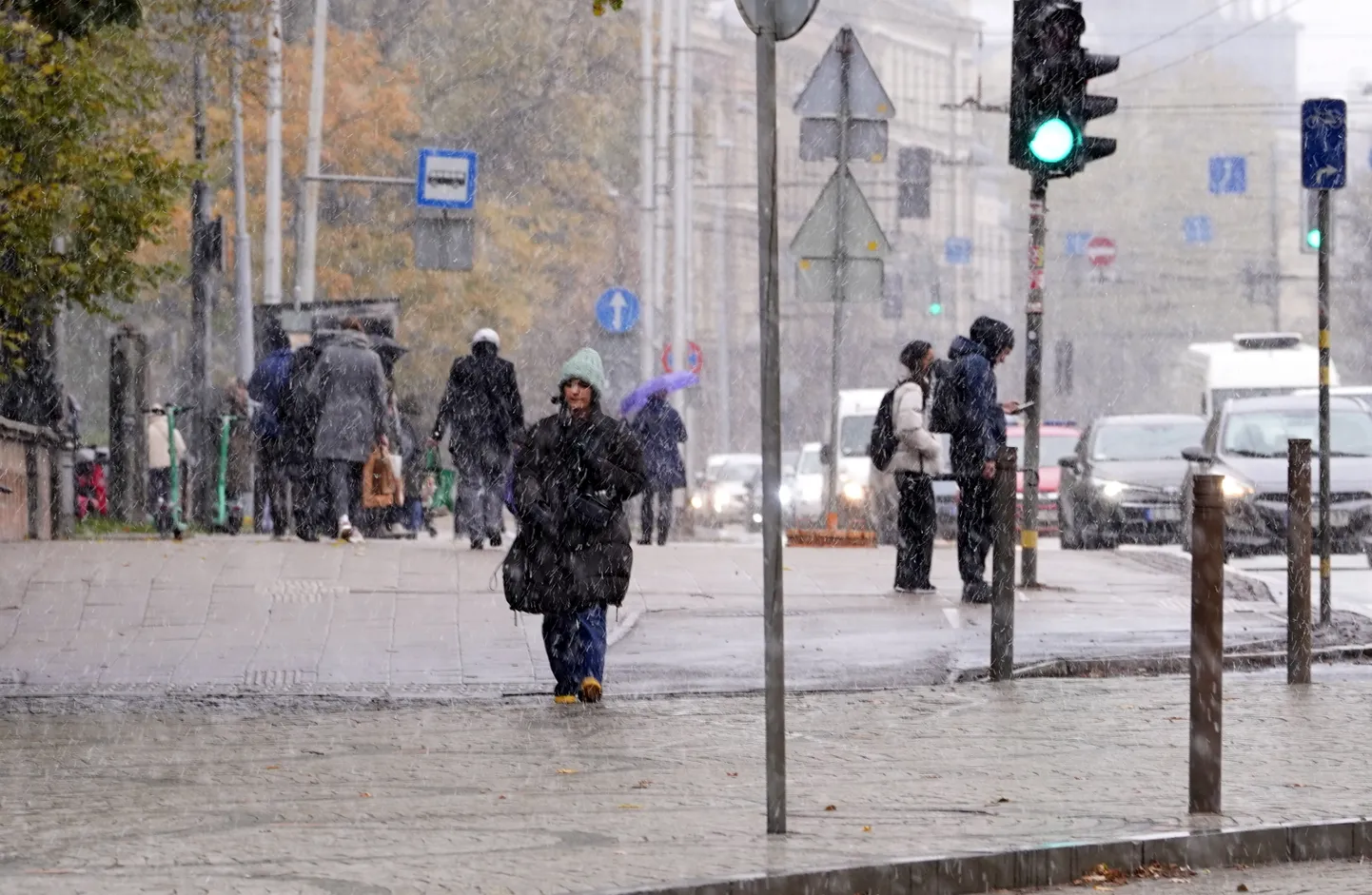 Lietus Rīgas centrā.