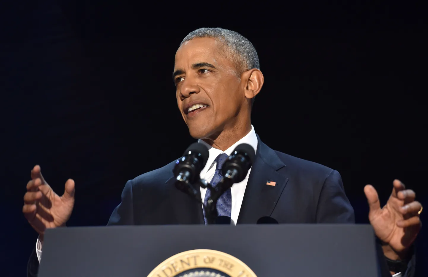 USA president Barack Obama pidas Chicagos oma lahkumiskõne.