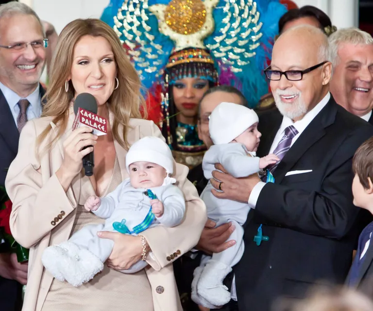 Celine Dion ja Rene Angelil kaksikutega.