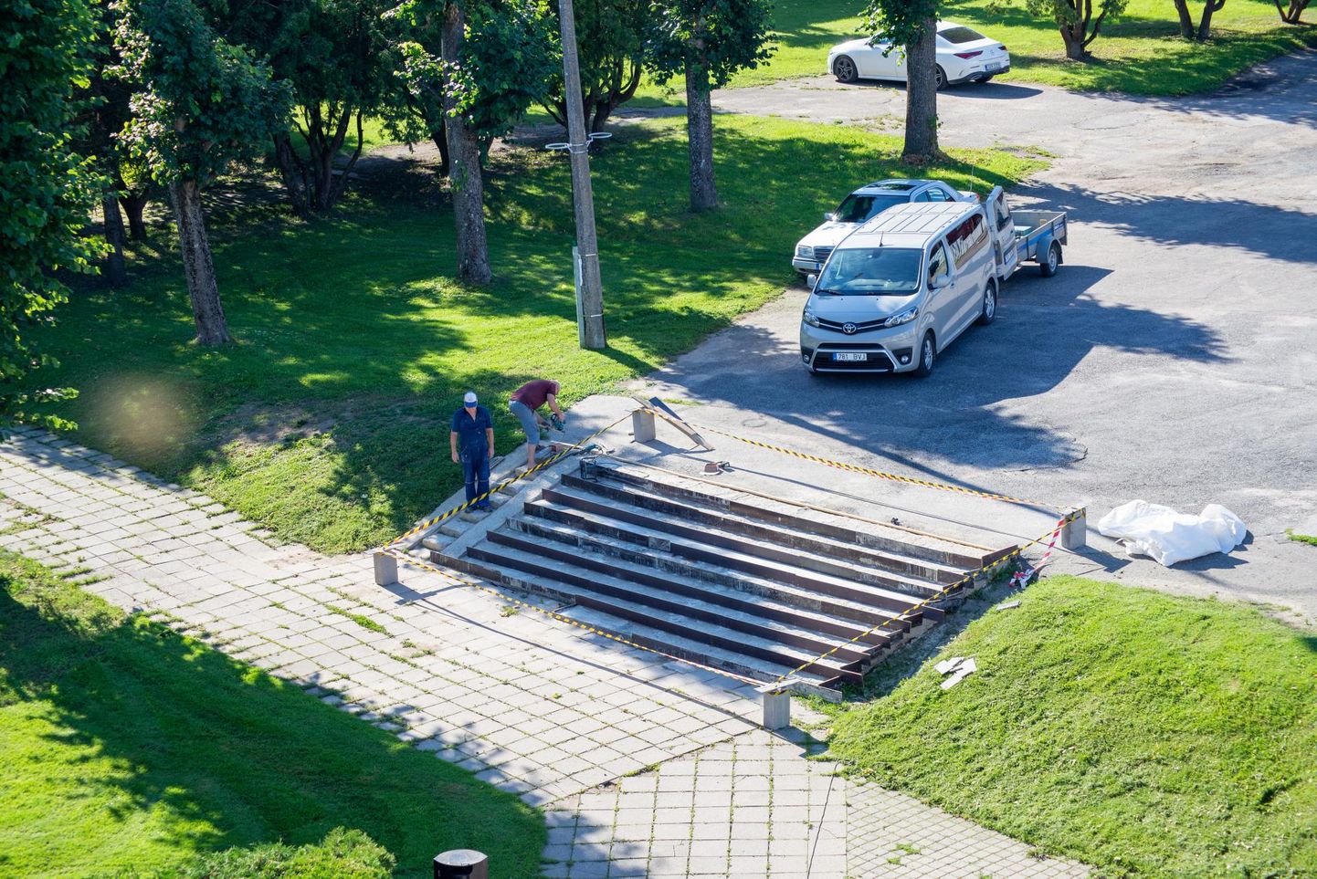 Kole trepp Viljandi kesklinnas saab augusti alguses korda.