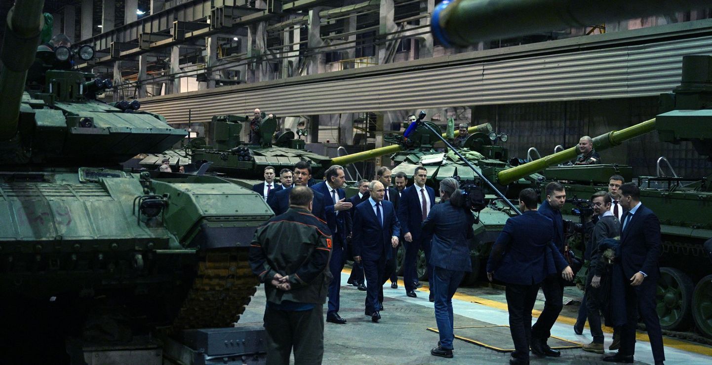 Venemaa president Vladimir Putin külastamas tänavu veebruaris tankitehast Uralvagonzavod.
