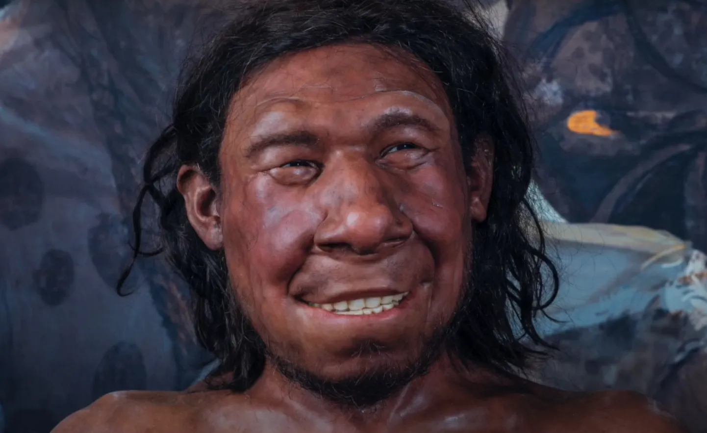 Hollandist leitud neandertallase kolju põhjal rekonstrueeritud noore mehe Krijni nägu.