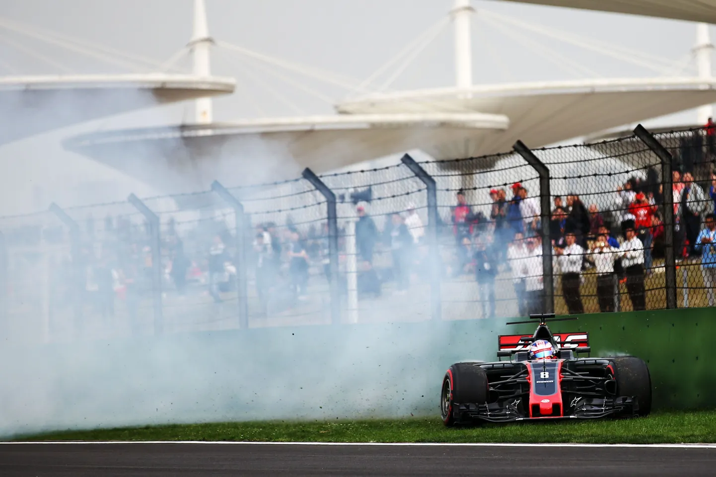 Romain Grosjean kvalifikatsioonis.