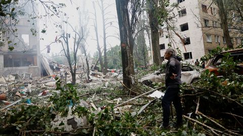 Agresoru triecienā Kijivai viens nogalinātais un desmitiem ievienoto