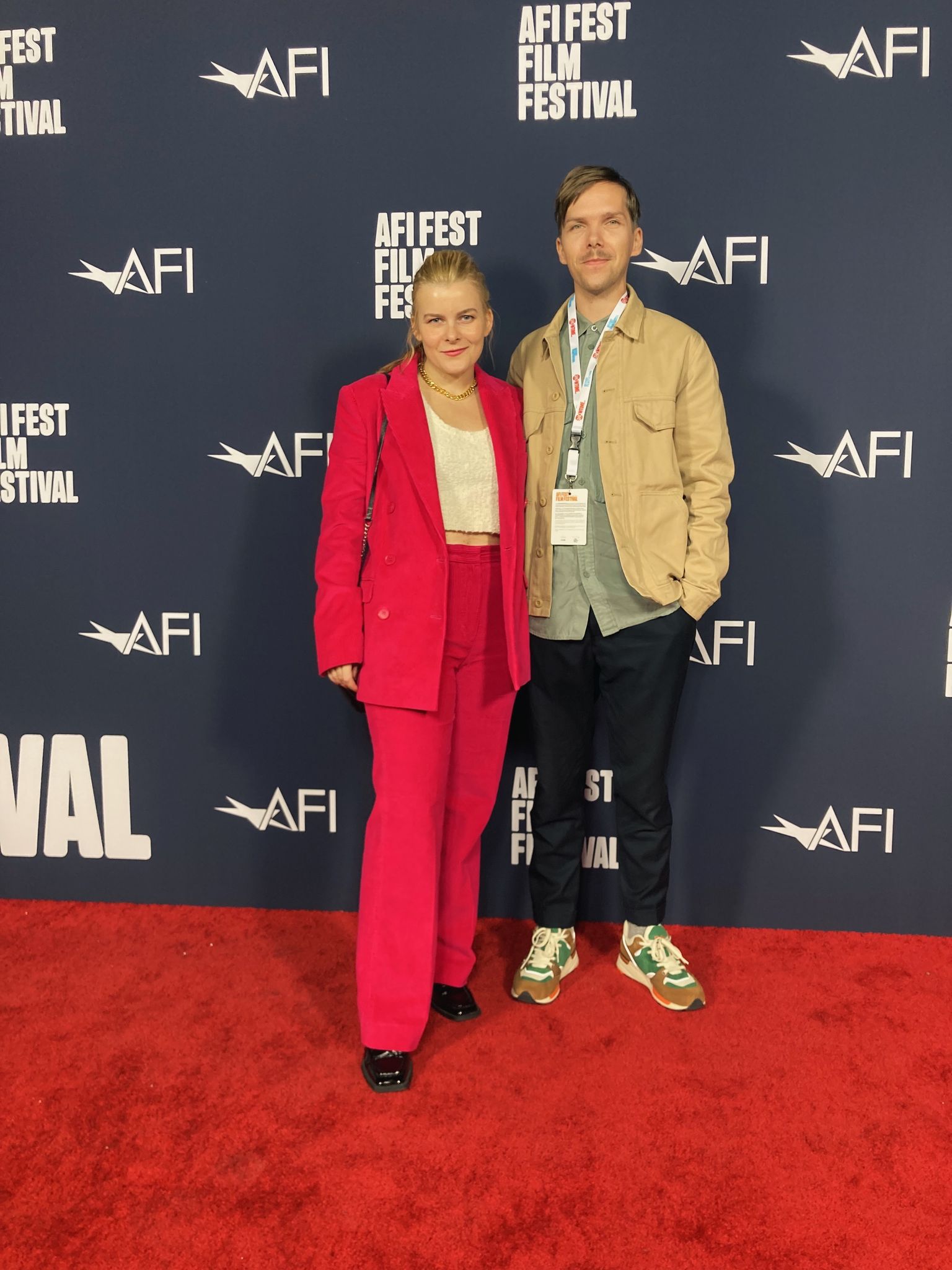 «Sierra» produtsent Aurelia Aasa ja režissöör, stsenarist ja peakunstnik Sander Joon Ameerika Filmi Instituudi poolt ellu kutsutud festivalil AFI Fest.