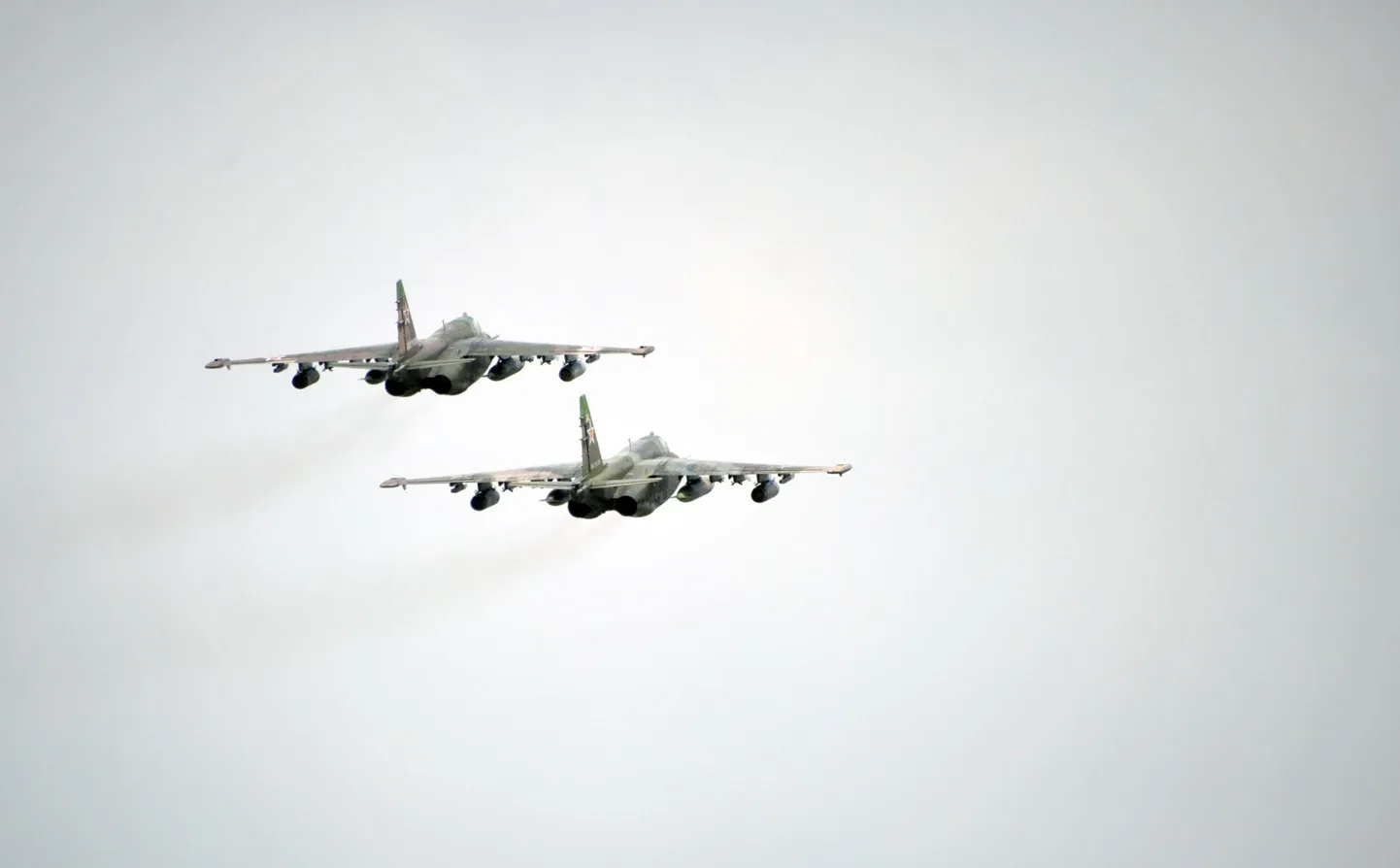 Vene õhujõudude ründelennukid SU-25.