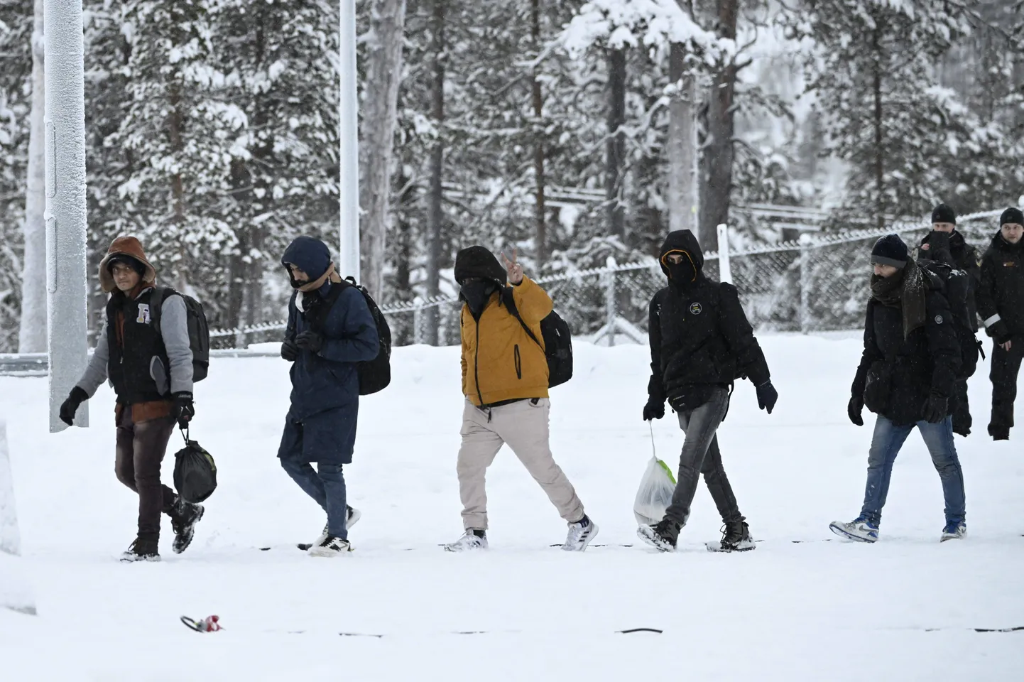 Migrandid Vene-Soome piiripunktis.