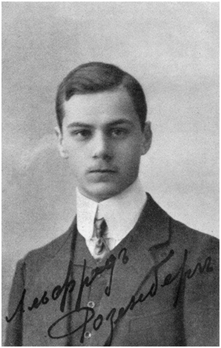 A. Rosenberg aastal 1909. Foto E.Piperi raamatust