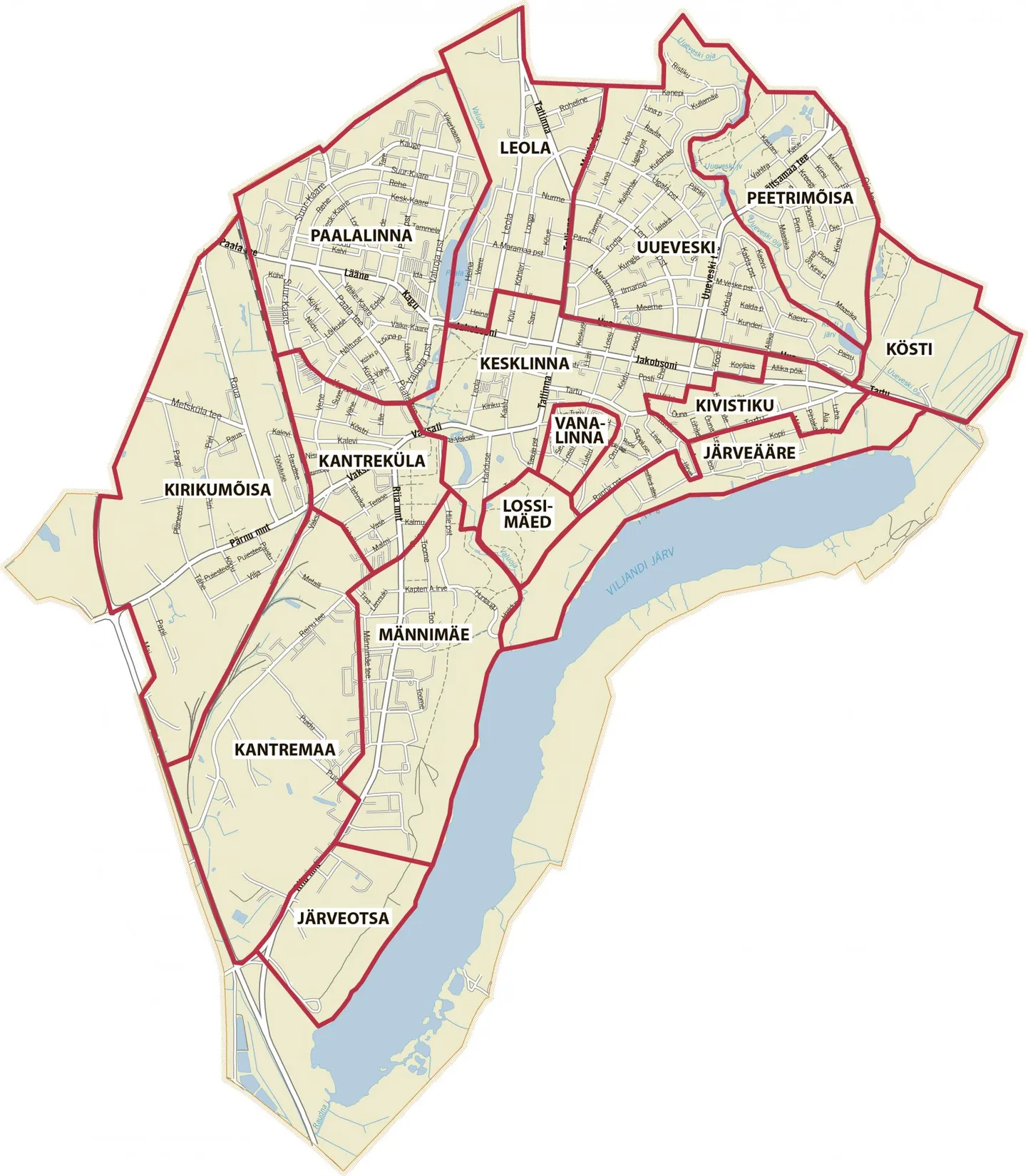 Maa-ametil on juba pikemat aega olnud soov kanda kohanimeregistrisse Viljandi linnaosad. Nüüd jõudis linnavalitsus maa-ametile vastata ja kaardile sai kantud 15 mitteametlikku linnaosa.