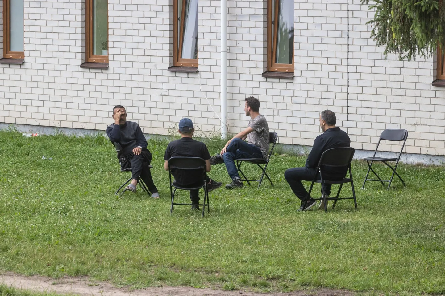 06.07.2021, Pabradė. Põgenikelaager Pabrade immigratsioonikeskuses.