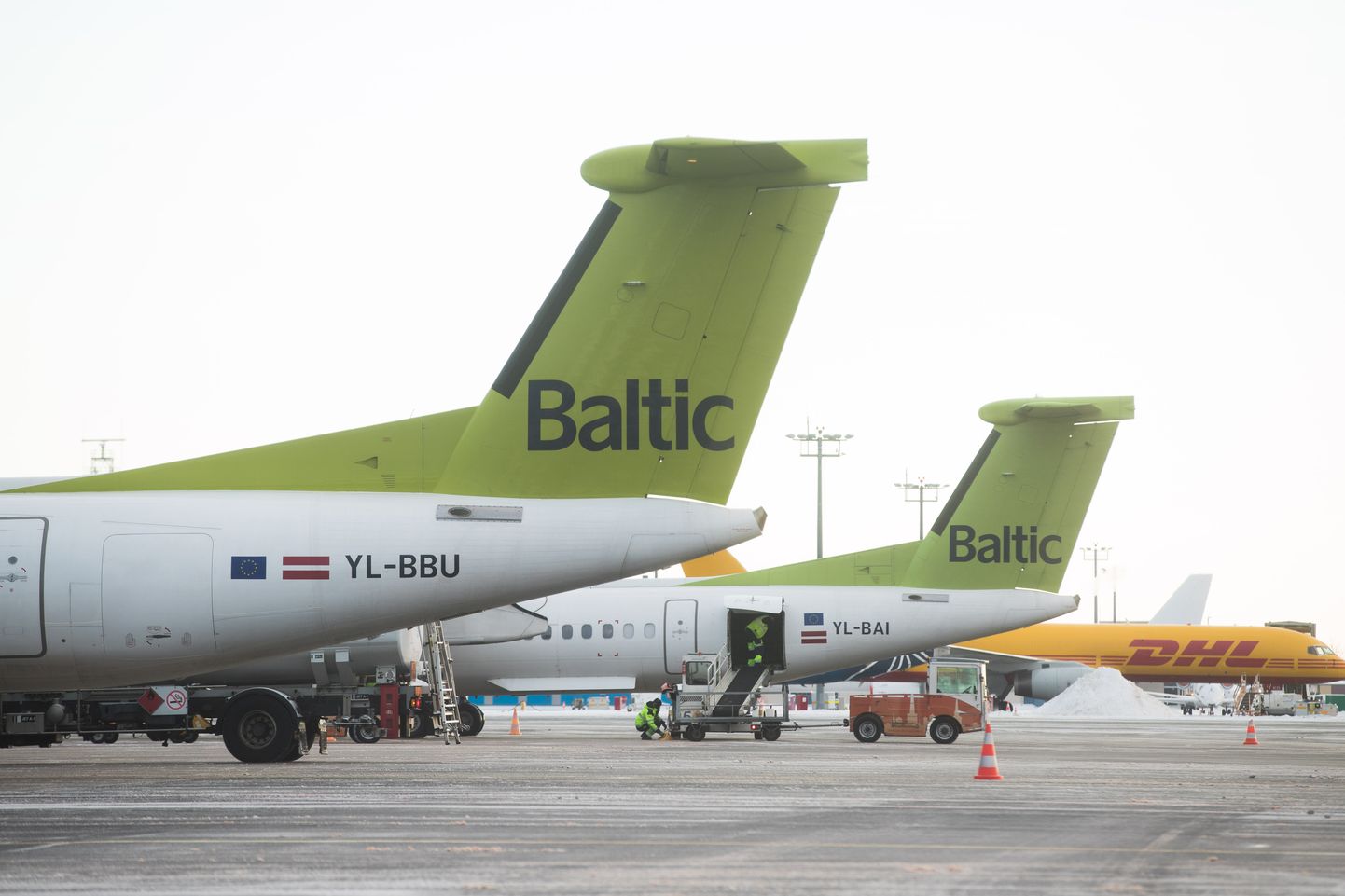 AirBalticu lennukid Tallinna lennujaamas.