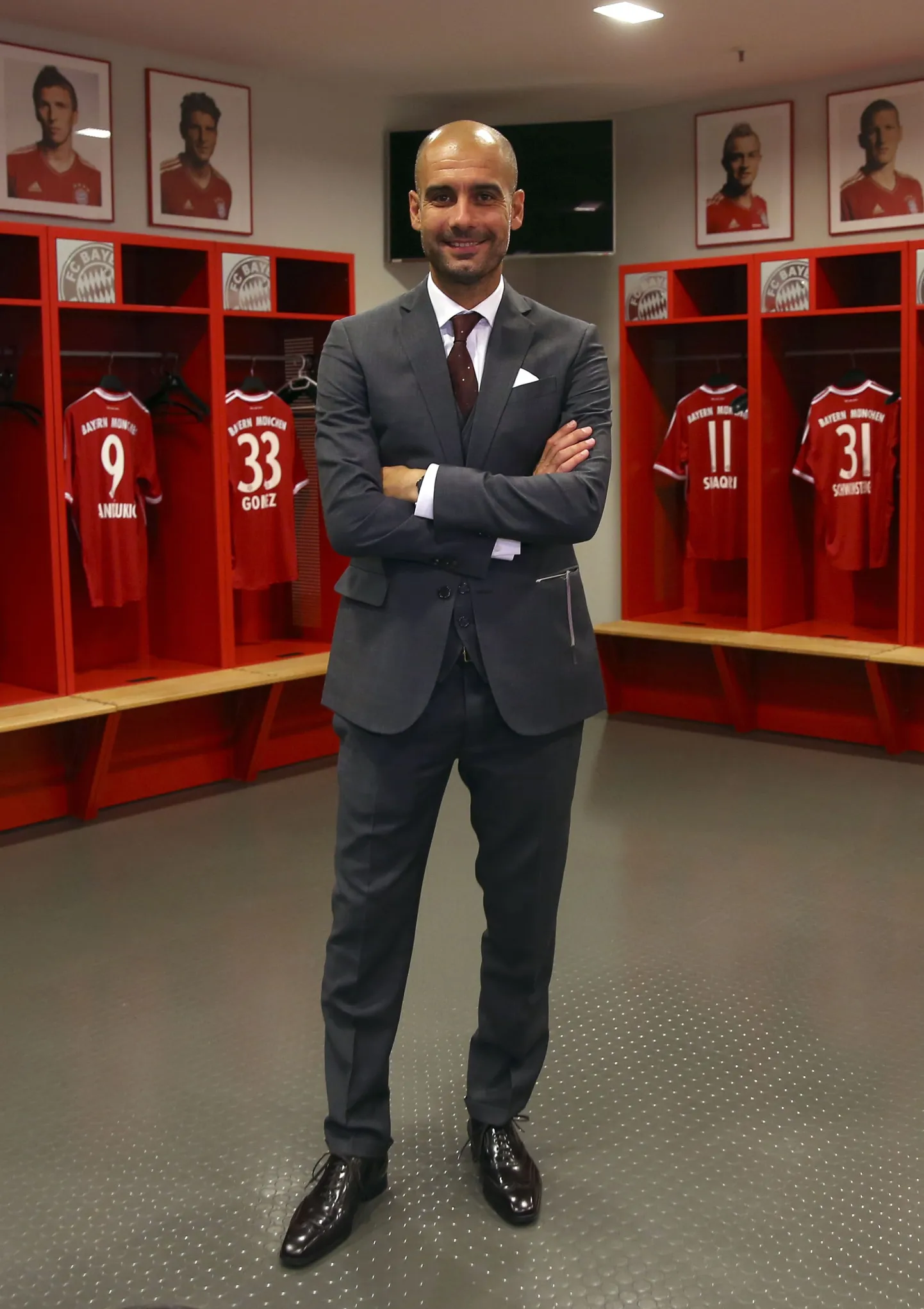 Pep Guardiola Bayerni riietusruumis.